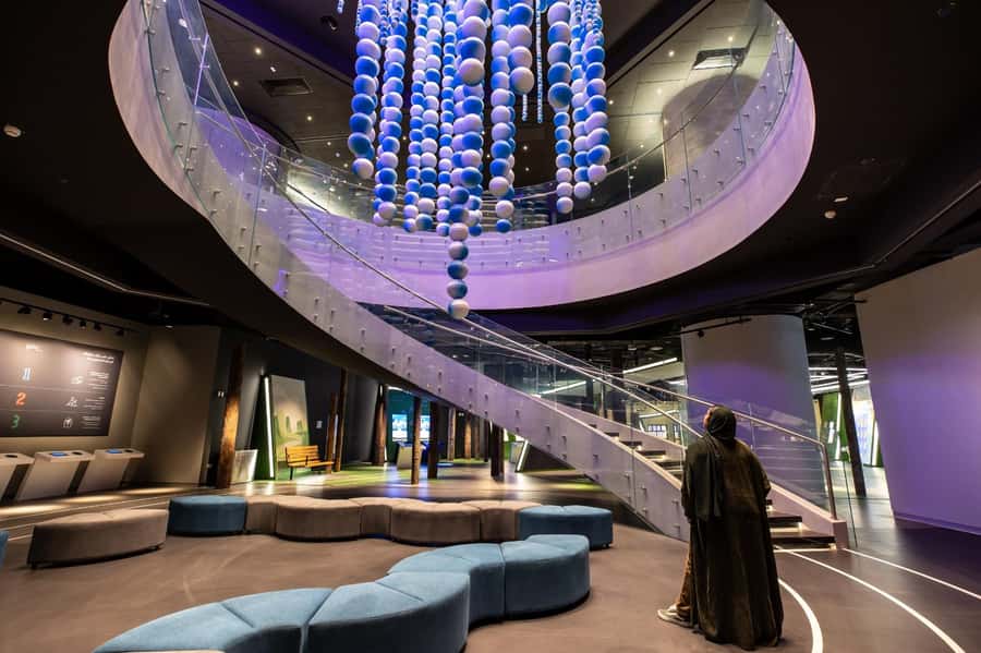 3-2-1 Qatar Olympic and Sports Museum: Admission Ticket - The Olympic rings begin the visit
