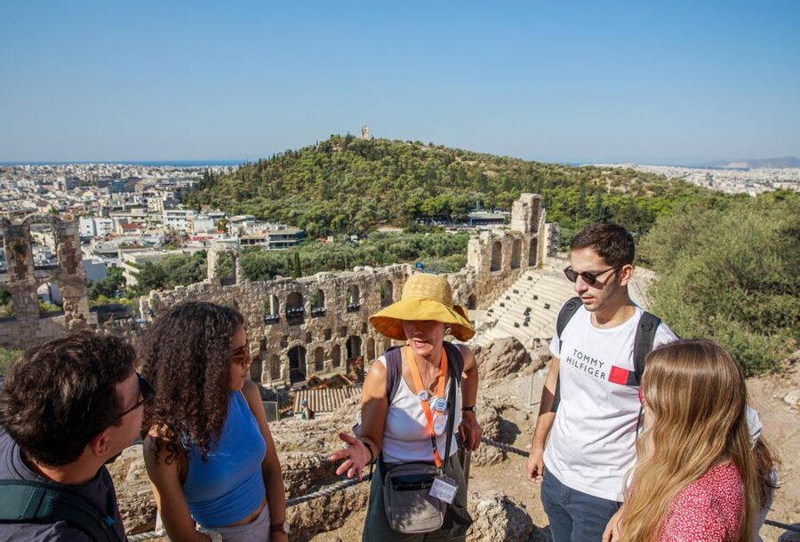 Athens, Acropolis & Museum Tour without Tickets - Climbing the Acropolis around 11:40am