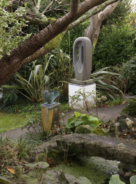Barbara Hepworth Museum & Sculpture Garden: entry to site. - Upstairs among paintings, drawings, and abstract sculpture