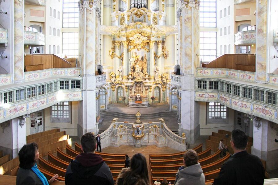 Dresden: Church of Our Lady Guided Tour of Gallery - Looking up at George Bähr’s 1720s design