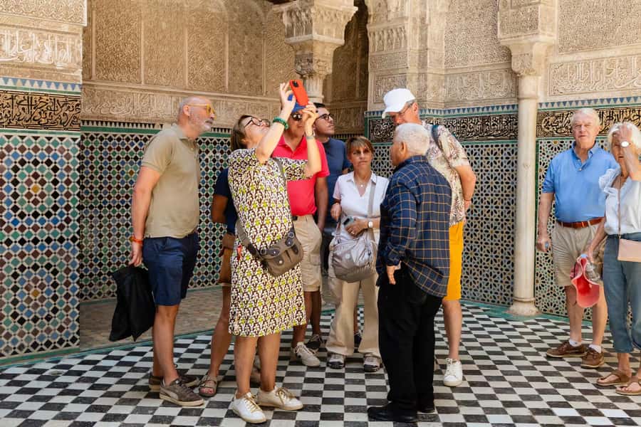 Fes: Attarine Madrasa, Museum, Tannery, Souk and Medina Tour - Attarine Madrasa and Marinid Detail