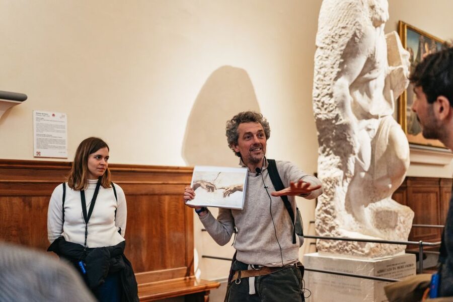 Florence: Art Tour, Accademia Gallery and David - The Prisoners and St. Matthew reveal the working process