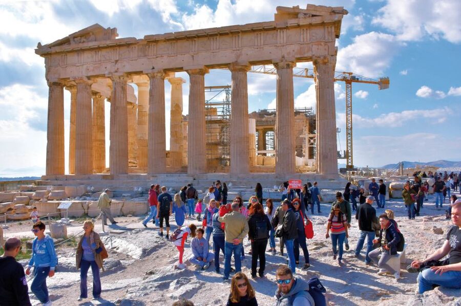 From Cruise Port: Athens City, Acropolis & Acropolis Museum - Entering the Acropolis and reaching the Parthenon