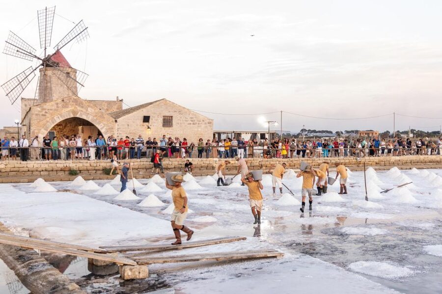 Guided tour of the Trapani Salt Pans and Salt Museum - A walk through white, blue, gray, and pink