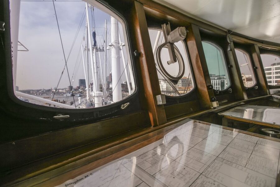 Hamburg: Entrance to the Museum Ship Cap San Diego - A cargo ship with a working past