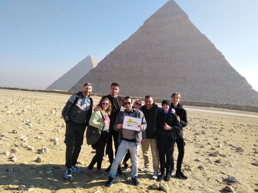 Hurghada: Cairo Pyramids, Sphinx & Egyptian Museum Day Trip - Optional Nile boat ride and Tahrir Square