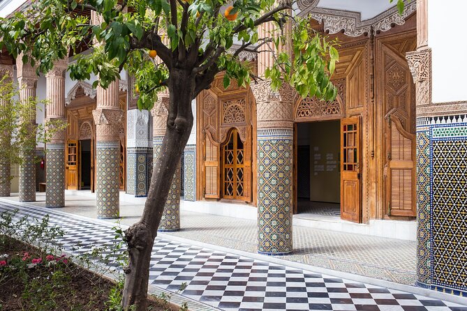 Marrakech: Palace, Museum, Madrasa & Medina Highlights Tour - Ben Youssef Madrasa, the architectural highlight
