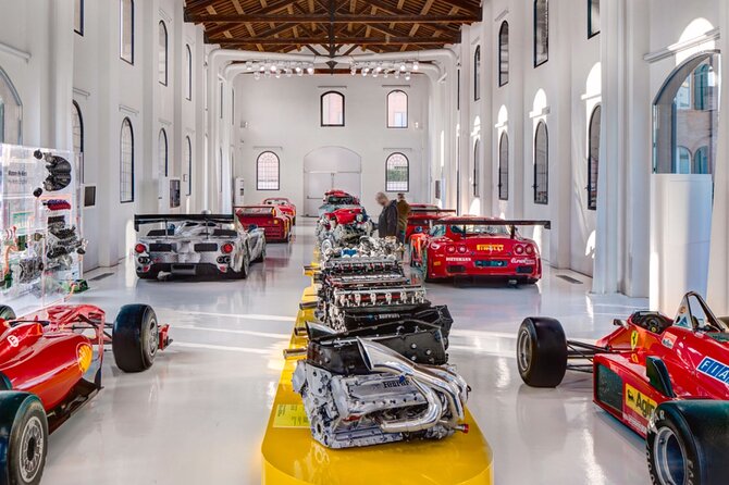 Modena: Enzo Ferrari Museum Entrance Ticket - Five engine sections show the mechanical side