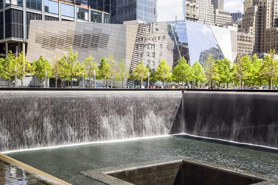 NYC: 9/11 Memorial & Museum Timed-Entry Ticket - The twin reflecting pools and bronze names