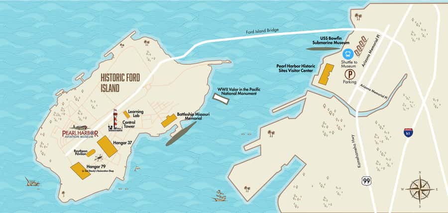 Oahu: Pearl Harbor Aviation Museum Entry Ticket - Reaching Ford Island by shuttle