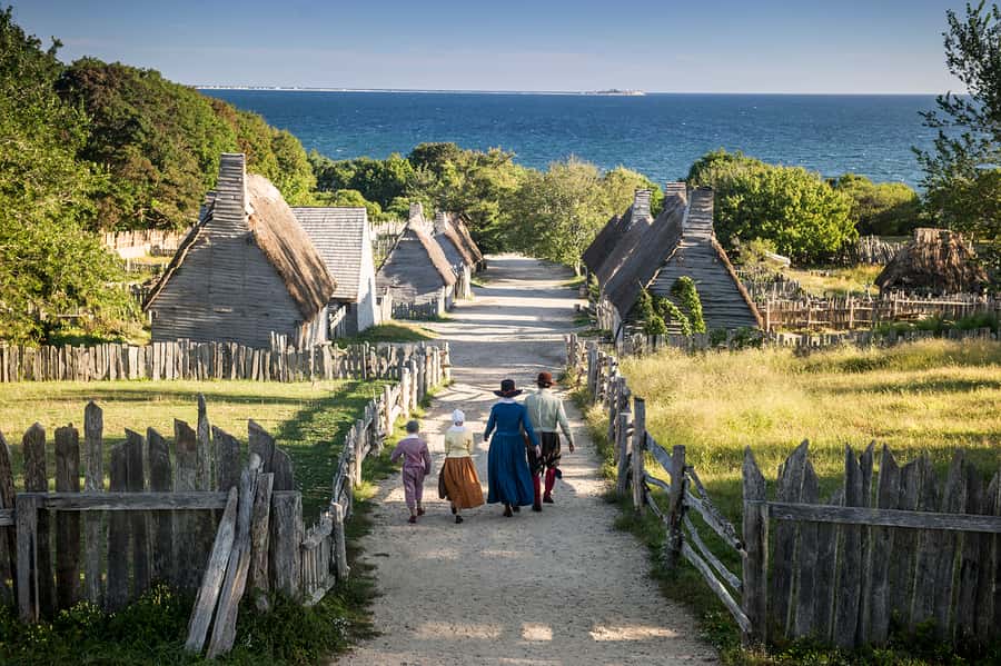 Plymouth: Plimoth Patuxet Museums - 3 tickets available - The Historic Patuxet Homesite and a longer view of Plymouth