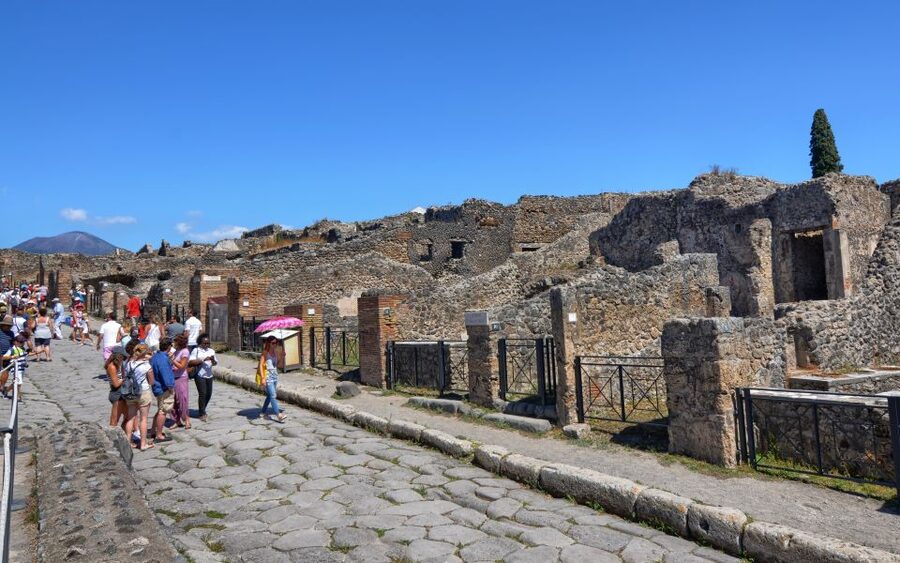 Pompeii: Skip-the-Line Ticket and Virtual Museum - Walking through the Forum beneath Vesuvius