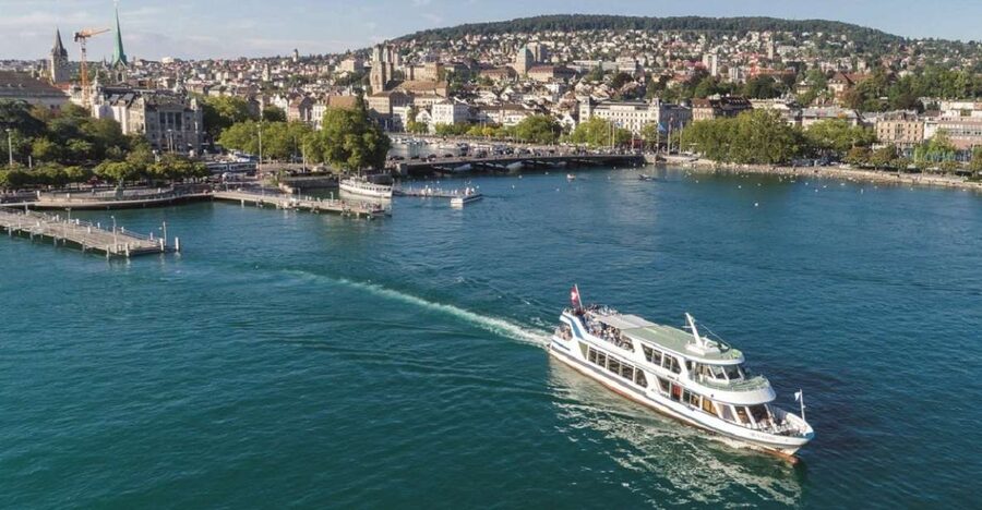 Zurich: City Tour with Lake Cruise + Optional FIFA Museum - Lake Zurich from Bürkliplatz